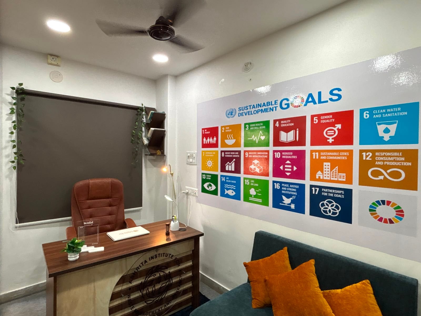 Director's desk at the AIWMR Hyderabad office